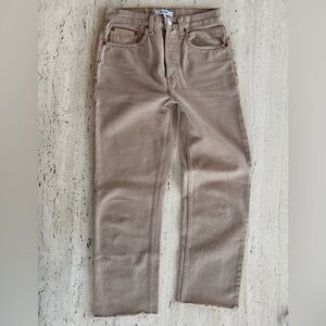 RE/DONE 70s Stovepipe Jeans, “Washed Khaki”, size 25
